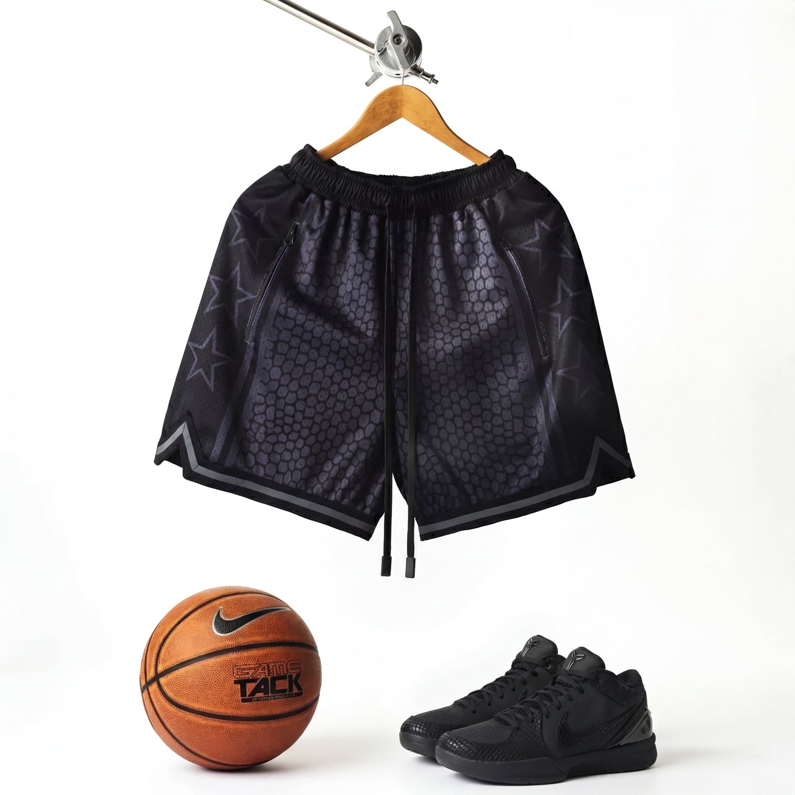 viper black heavyweight mesh shorts with nike kobe 4 gift of mamba